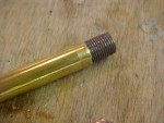 brass tube installed on threaded rod